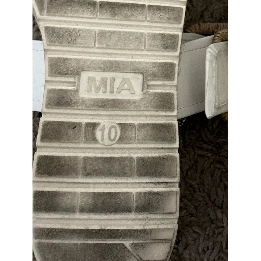 MIA Cream‎ Double-Strap Espadrille Platform Slide Sandals